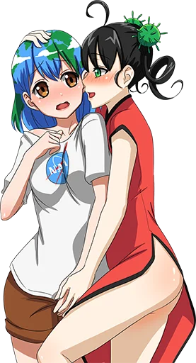 😢 Стикер «Corona-chan ?» для Telegram