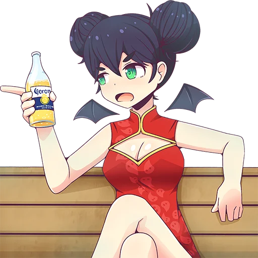 👈 Стикер «Corona-chan ?» для Telegram