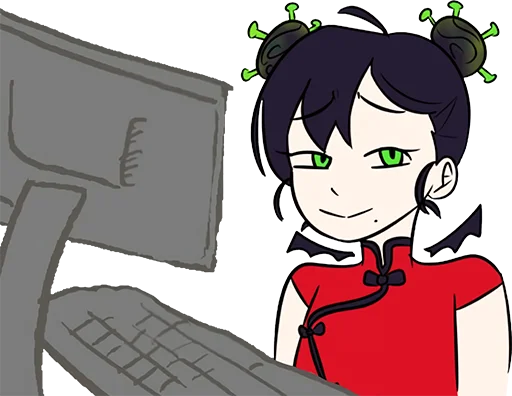 🙂 Стикер «Corona-chan ?» для Telegram