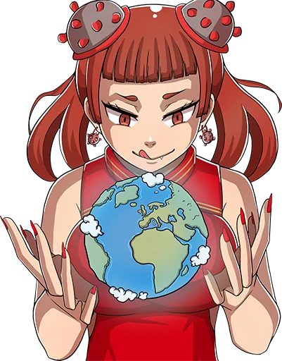 🌐 Стикер «Corona-chan ?» для Telegram