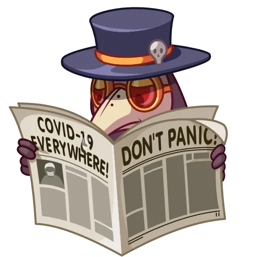 🗞 Стикер «Corona» для Telegram
