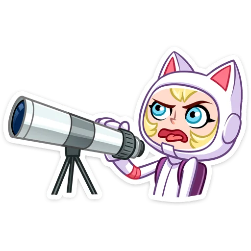 😔 Стикер «Котики просто космос&;» для Telegram
