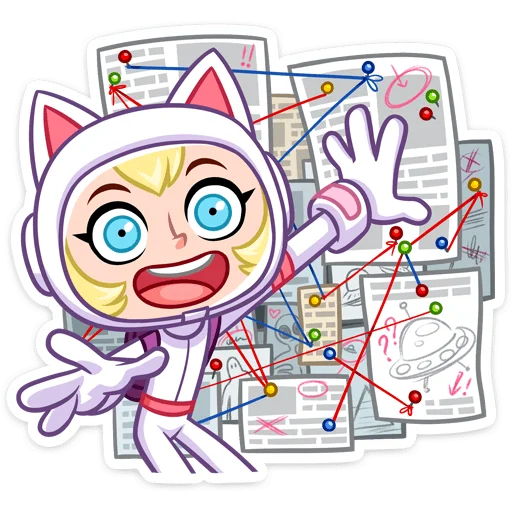 😔 Стикер «Котики просто космос&;» для Telegram