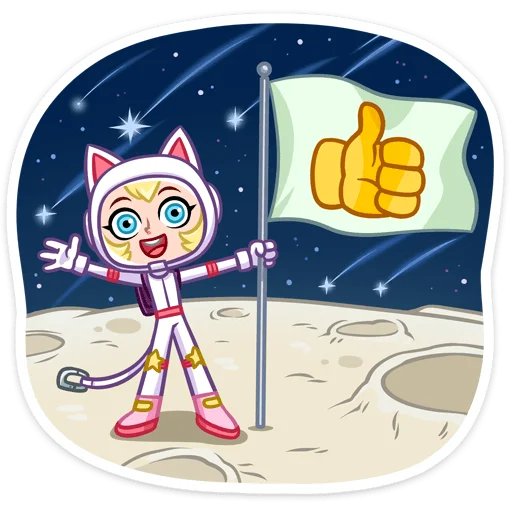 👍 Стикер «Котики просто космос&;» для Telegram