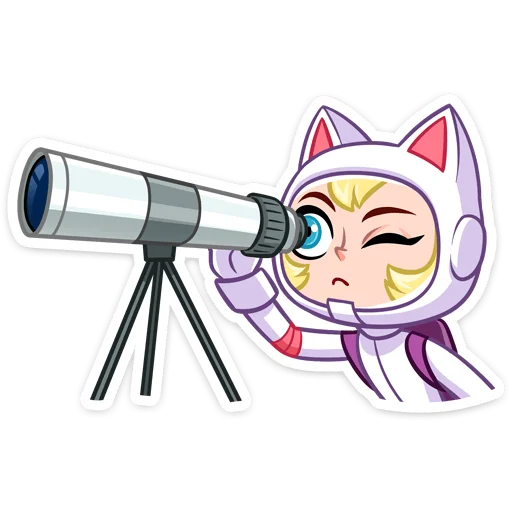 🔭 Стикер «Котики просто космос&;» для Telegram