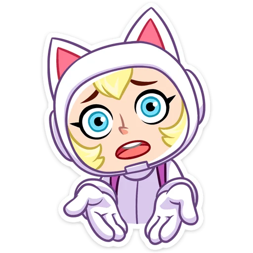 😔 Стикер «Котики просто космос&;» для Telegram