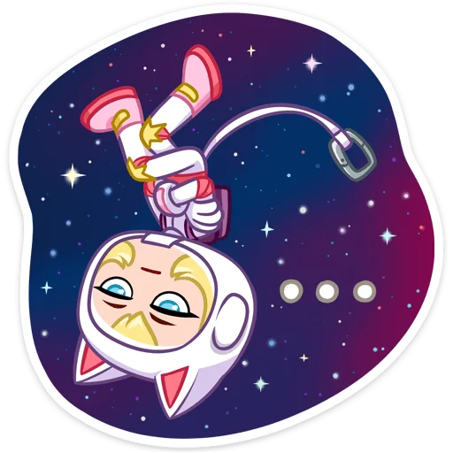 😔 Стикер «Котики просто космос&;» для Telegram