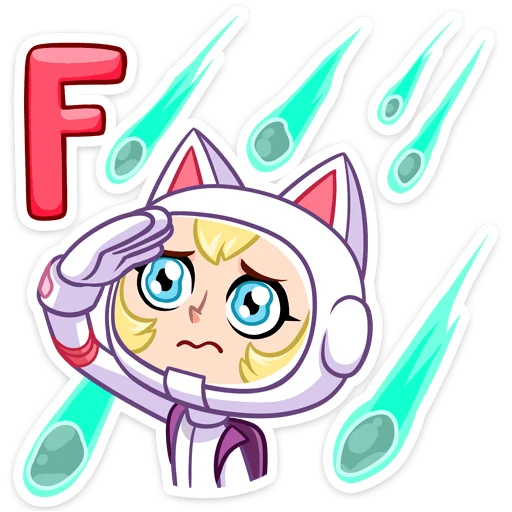 😔 Стикер «Котики просто космос&;» для Telegram