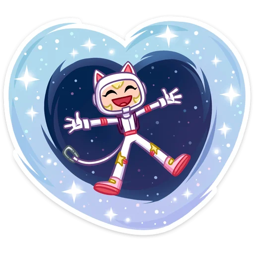 😔 Стикер «Котики просто космос&;» для Telegram