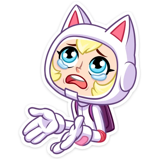 😔 Стикер «Котики просто космос&;» для Telegram