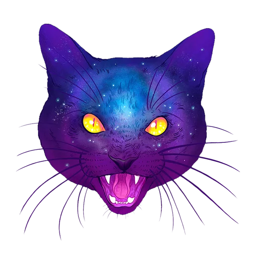 Стикерпак Cosmic Cats для Telegram