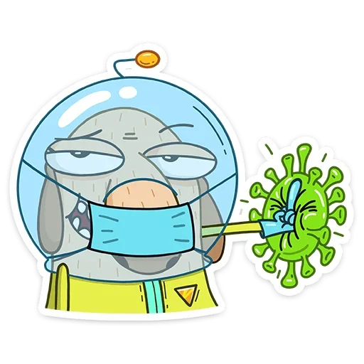 🦠 Стикер «КосмоДигги» для Telegram