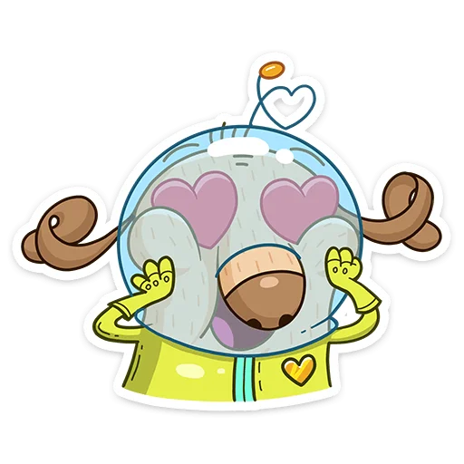 😍 Стикер «КосмоДигги» для Telegram