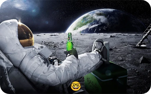 🤓 Стикер «Космонавт ебучий» для Telegram