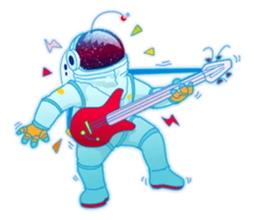 🎸 Стикер «День Космонавтики design» для Telegram