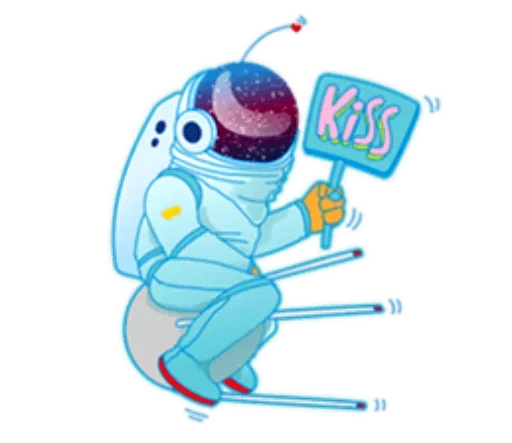 💋 Стикер «День Космонавтики design» для Telegram