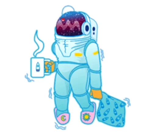 ☕️ Стикер «День Космонавтики design» для Telegram