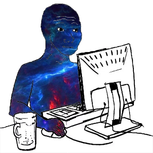 😉 Стикер «COSMO WOJAK» для Telegram