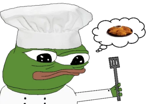 👩‍🍳 Стикер «Cosplay Pepe ?» для Telegram