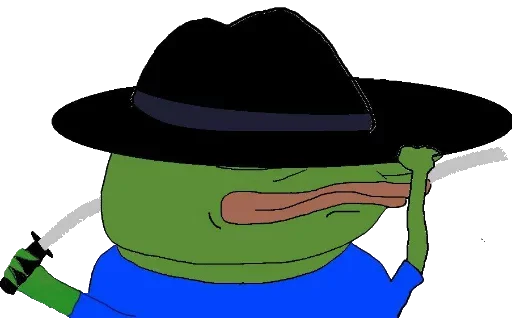 🕴 Стикер «Cosplay Pepe ?» для Telegram
