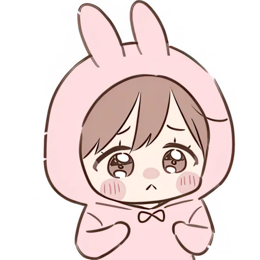 🥺 Стикер «Костюм кролика» для Telegram