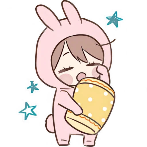 🥱 Стикер «Костюм кролика» для Telegram