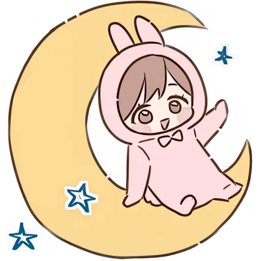 🌛 Стикер «Костюм кролика» для Telegram