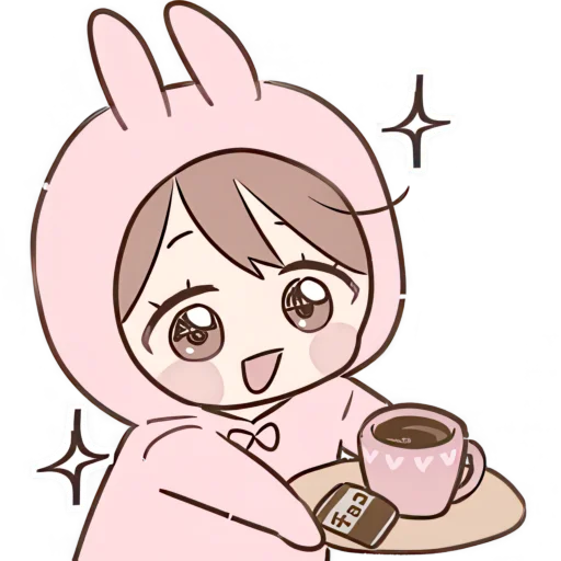 ☕️ Стикер «Костюм кролика» для Telegram