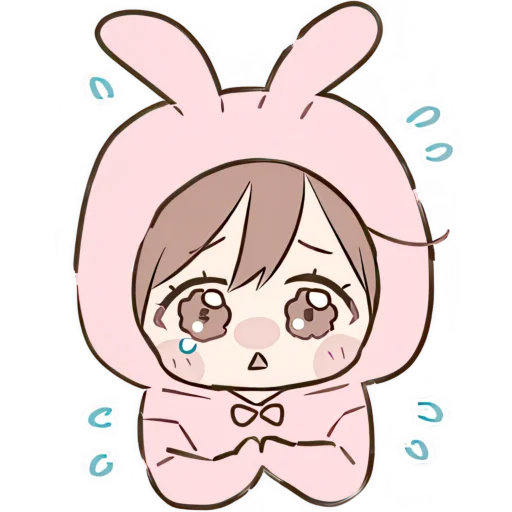 🥺 Стикер «Костюм кролика» для Telegram