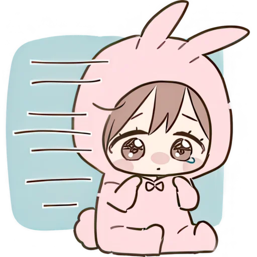 😢 Стикер «Костюм кролика» для Telegram