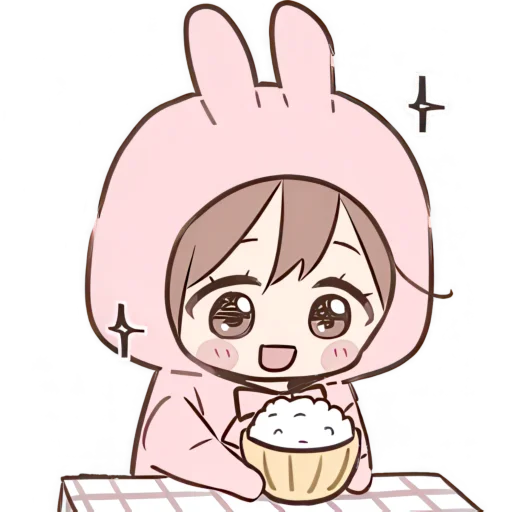 🍙 Стикер «Костюм кролика» для Telegram