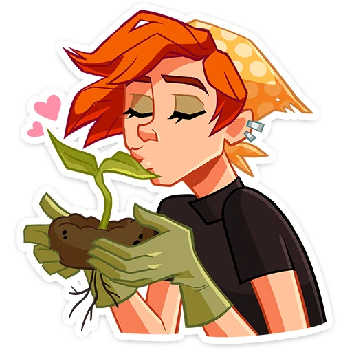 😘 Стикер «Дачница Марина» для Telegram
