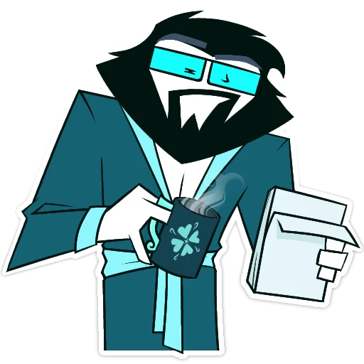 ☕️ Стикер «Диванный Аналитик» для Telegram