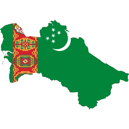 🇹🇲 Стикер «Country Of Asia» для Telegram