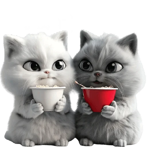 🍝 Стикер «Парные котейки» для Telegram