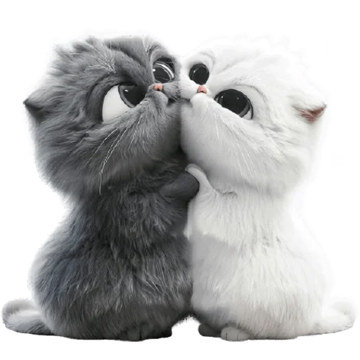😍 Стикер «Парные котейки» для Telegram