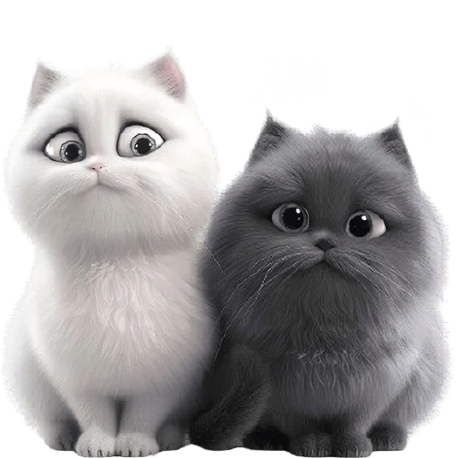 😔 Стикер «Парные котейки» для Telegram