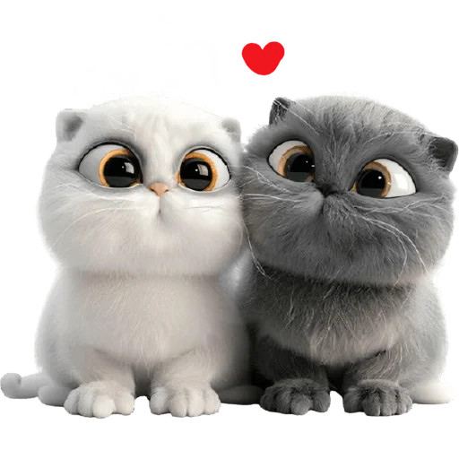 😍 Стикер «Парные котейки» для Telegram