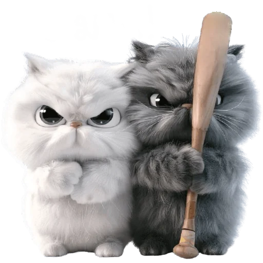 😤 Стикер «Парные котейки» для Telegram