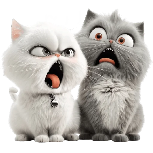 😤 Стикер «Парные котейки» для Telegram