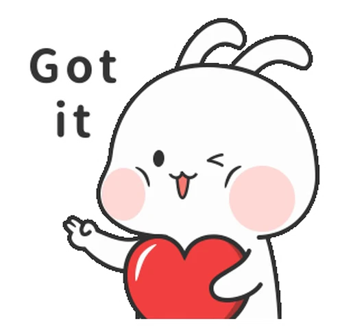 ❤ Стикер «Couple Rabbit» для Telegram
