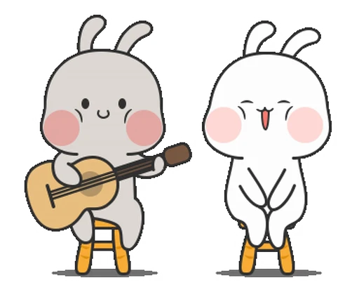 🎸 Стикер «Couple Rabbit» для Telegram