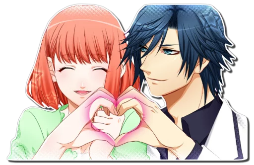 ❤ Стикер «ANIME COUPLES [รקร]» для Telegram