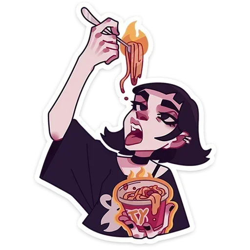 🍝 Стикер «Кортни» для Telegram