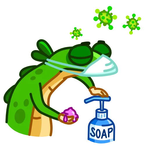 Стикер 4 Prevention of Coronavirus disease in stickers&;