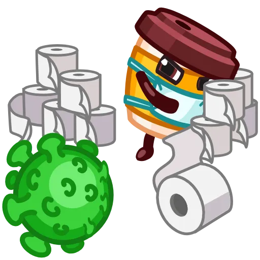 Стикер 12 Prevention of Coronavirus disease in stickers&;