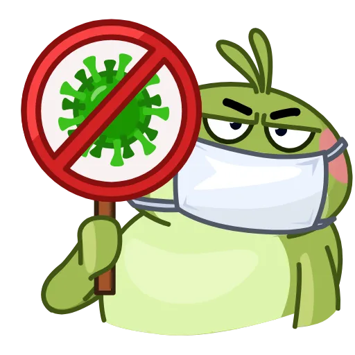 Стикер 37 Prevention of Coronavirus disease in stickers&;