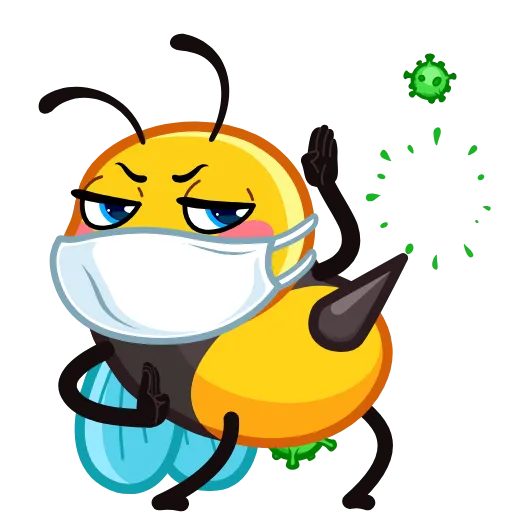 Стикер 38 Prevention of Coronavirus disease in stickers&;