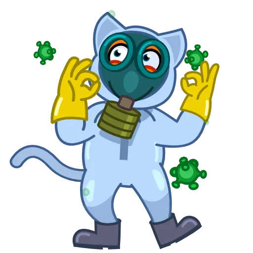 Стикер 42 Prevention of Coronavirus disease in stickers&;