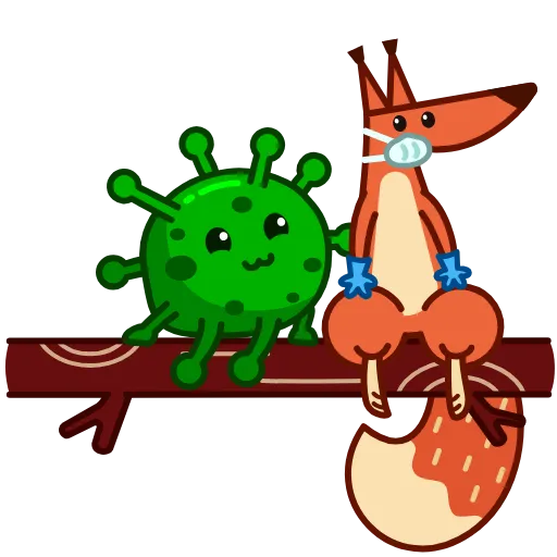 Стикер 43 Prevention of Coronavirus disease in stickers&;